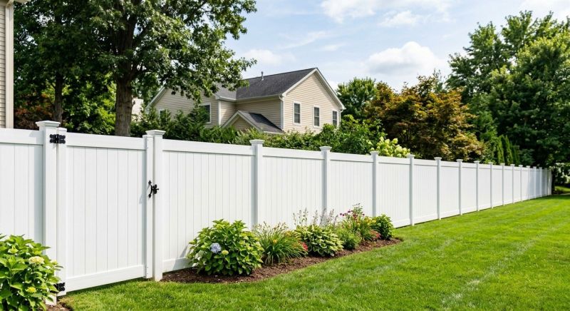 White PVC Fence Installation in Wilmington, NC